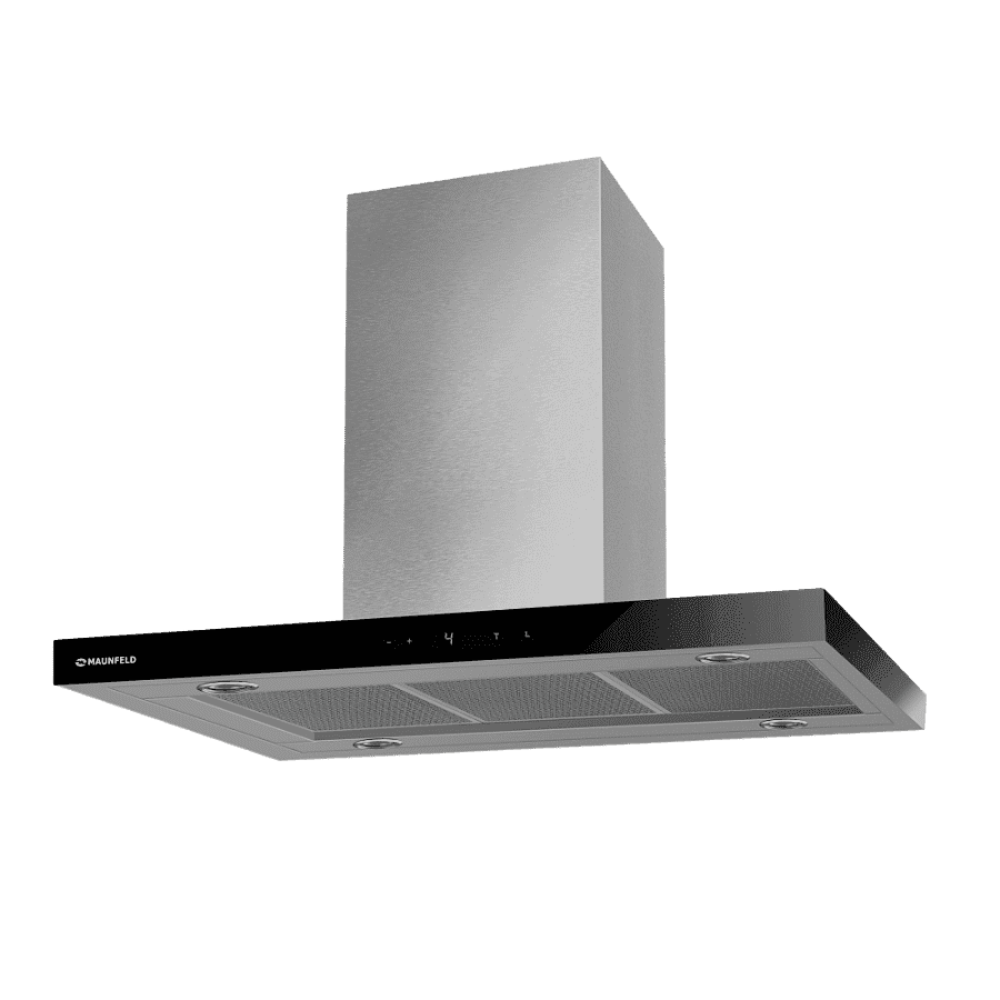 Вытяжка MAUNFELD Harbour 90 (нержавеющая сталь/черное стекло)