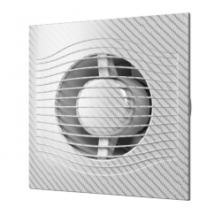 SLIM 5C white carbon / Вентилятор осевой вытяжной с обратным клапаном d.125, декоративный DiCiTi