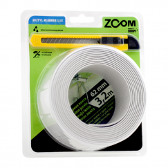 Лента бордюрная 19мм*19мм*3,2м белая, ZOOM