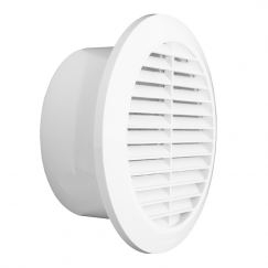 03502 / Круглая стеновая решетка d.100мм + сетка + фланец + внутр. жалюзи, HARDI