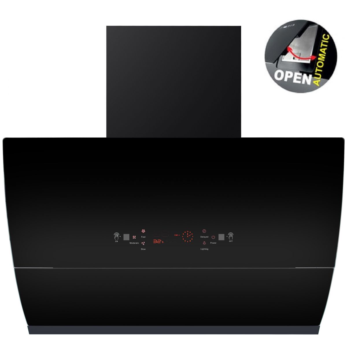 Вытяжка BACKER AH60E-THSL180 BLACK GLASS