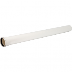 Труба для раздельного дымоудаления 1,0м. d.80 мм белая