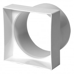 VA90 / Редуктор пластмассовый квадрат на круг, 90х90mm / d.100mm, Europlast