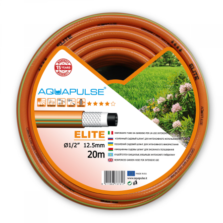 ELIT / Шланг армированный 4-х слойный 5/8" (15мм), оранжевый, Aquapulse (FITT)