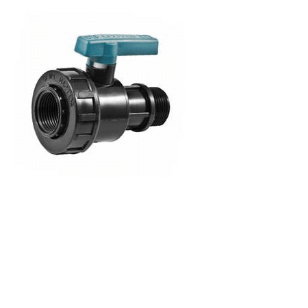 Кран шаровый ПЭ нар-вн резьбой 1/2"x1/2" ГШ ITAL