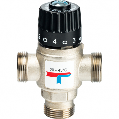 Термостатический смесительный клапан для теплого пола V07.AA 1" НР, KVS 1,6 (temp 20-43°C)