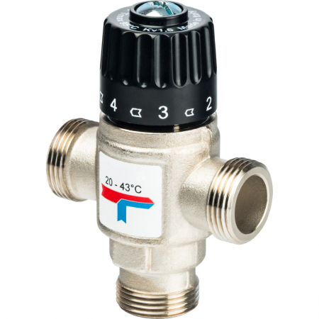 Термостатический смесительный клапан для теплого пола V07.AA 1" НР, KVS 1,6 (temp 20-43°C)