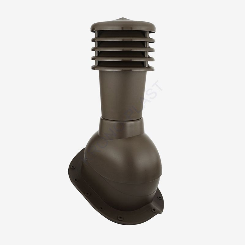 Труба вентиляционная с проходным элементом KBN KBW 2-7 8019, темно-коричневый (H-500 мм. 150 мм.)