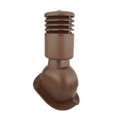 Труба вентиляционная с проходным элементом утепленная KBNO-1-1, коричневый (H-500 мм. 125 мм.)