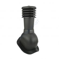Труба вентиляционная с проходным элементом KBW-1-2, черный (H-500 мм. 125 мм.)