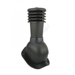 Труба вентиляционная с проходным элементом KBR-1-2, черный (H-500 мм. 125 мм.)