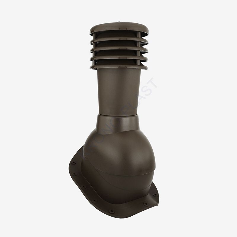 Труба вентиляционная с проходным элементом KBF-1-7, темно-коричневый (H-500 мм. 125 мм.)