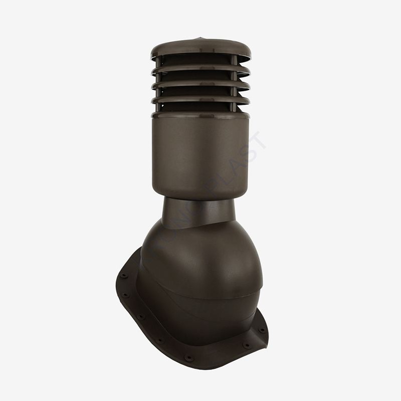 Труба вентиляционная с проходным элементом утепленная KBFO-1-7, темно-коричневый (H-500 мм. 125 мм.)