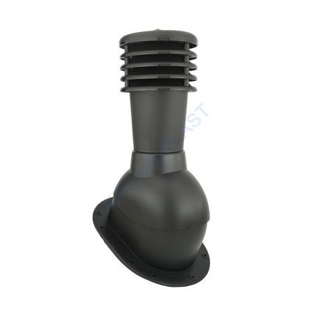 Труба вентиляционная с проходным элементом KPI-1-2, черный (H-500 мм. 125 мм.)
