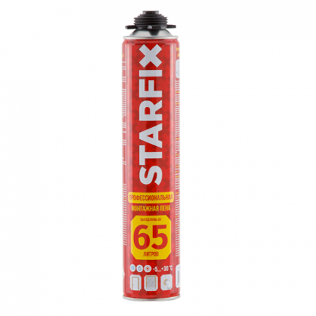 Пена монтажная профессиональная STARFIX Foam Pro 65 (900мл)