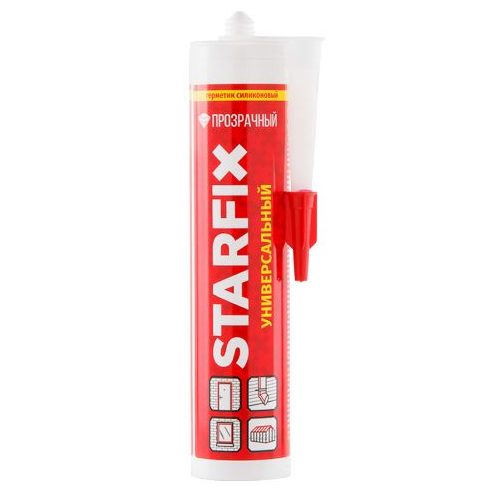Герметик силиконовый универсальный белый, STARFIX (260мл)