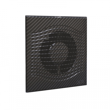 SLIM 4C black carbon / Вентилятор осевой с обратным клапаном d.100, декоративный DiCiTi