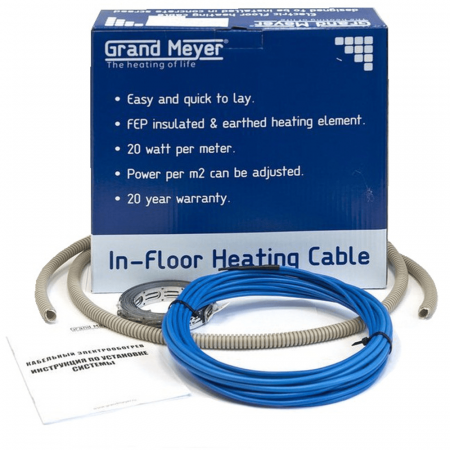 200 Вт / Двужильный нагревательный кабель Grand Meyer THC20-10