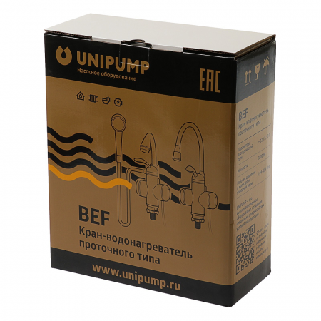 Кран-водонагреватель проточного типа BEF-001-03, UNIPUMP