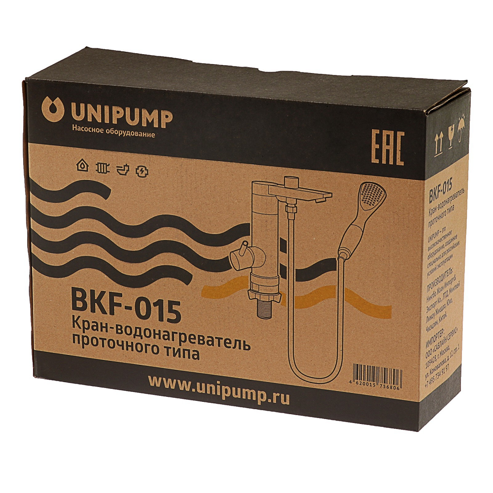 Кран-водонагреватель проточного типа BKF-015, UNIPUMP