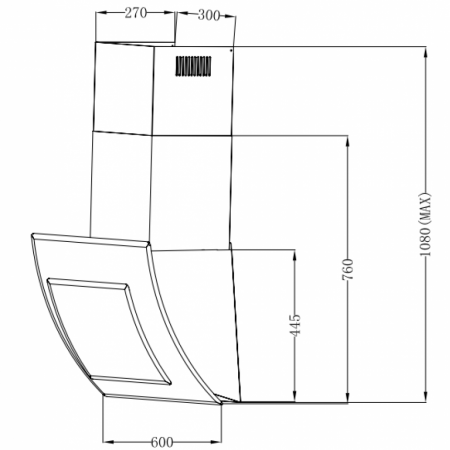 Вытяжка ZorG technology DORADO 1000 60 S белая (60 см)