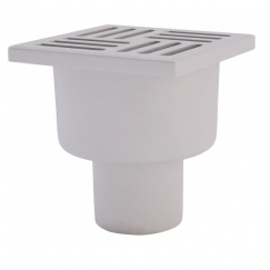 ТА5204 / Трап вертикальный d.50, реш.10х10мм пластик., Ани Пласт
