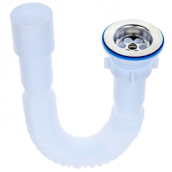 G106 / Гофросифон (стальная решетка) 50х40 с гайкой 1 1/2