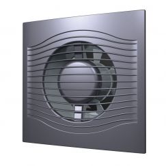 SLIM 4C dark gray metal / Вентилятор осевой с обратным клапаном d.100, декоративный DiCiTi