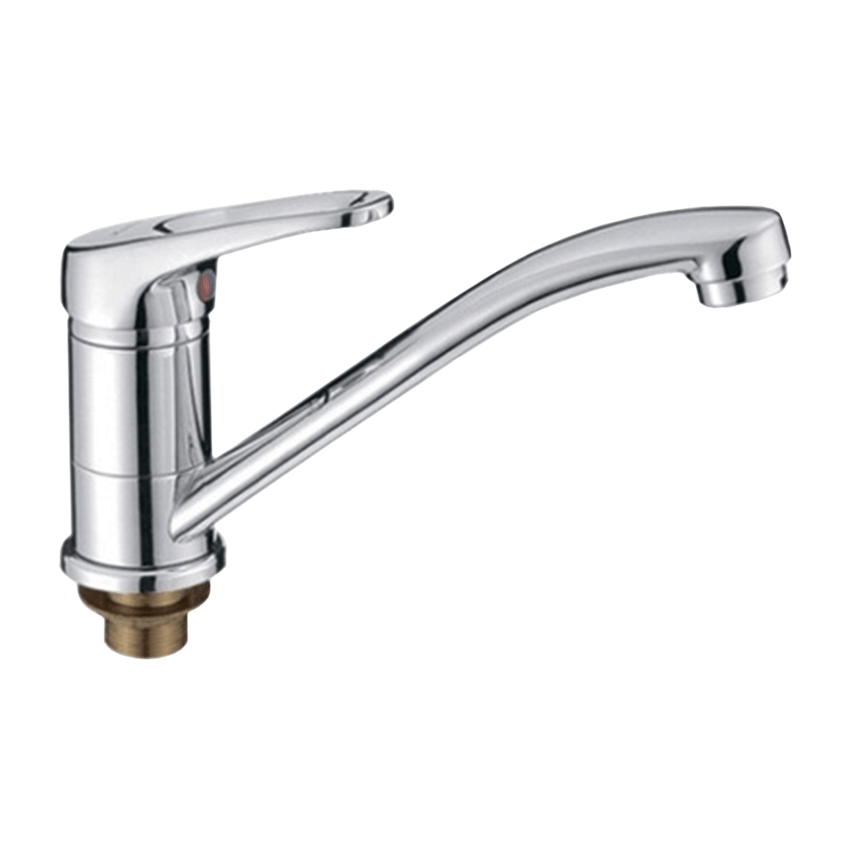 LF84513-2 / Смеситель для кухни D35 средний нос, с гайкой, LOFFREY