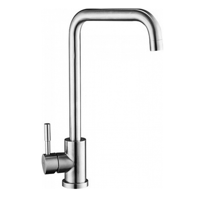 ZAP4-B090 / Смеситель для кухни D35 нержавеющая сталь, однорычажный, на гайке, G.Lauf