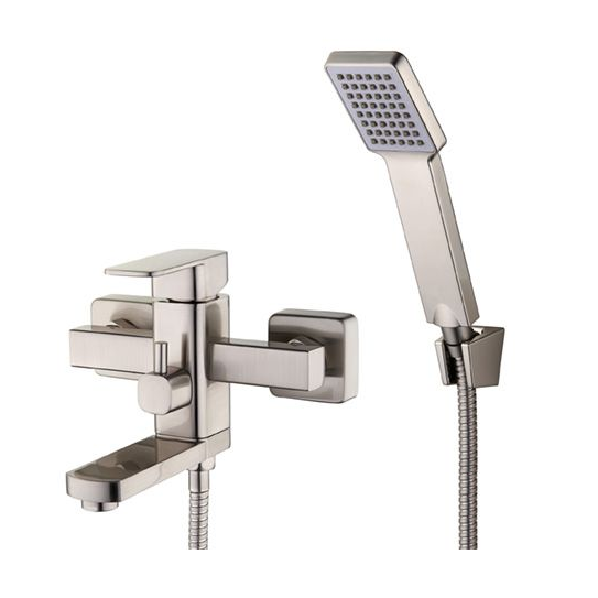 NEB3-A123KH / Смеситель для ванны кор. нос сатин, D35, однорычажный, G.Lauf