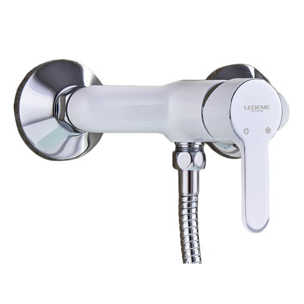 L2003 / Смеситель для душа однорычажный, белый, LEDEME