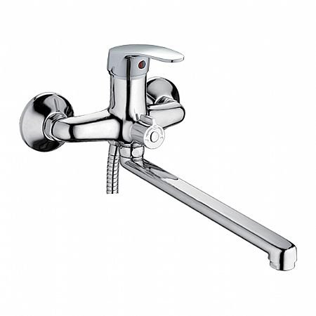 L2216 / Смеситель для ванны и душа однорычажный D35 с длинным изливом (300мм), LEDEME