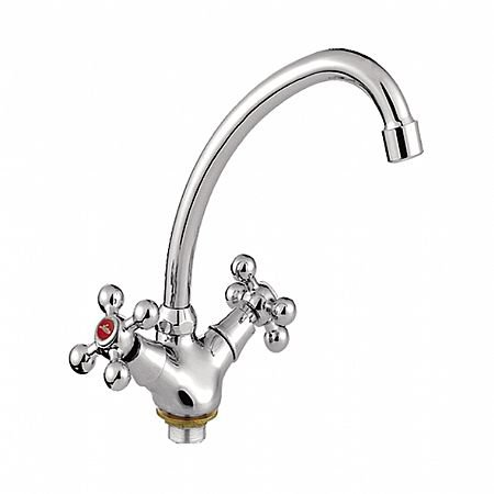 4119-2L / Смеситель для кухни двухвентильный на гайке, LEDEME