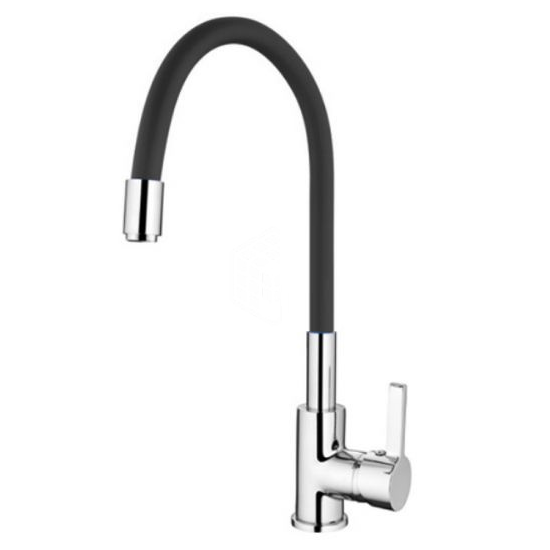 L4898-2 / Смеситель для кухни однорычажный D35, гибкий излив, чёрный, LEDEME