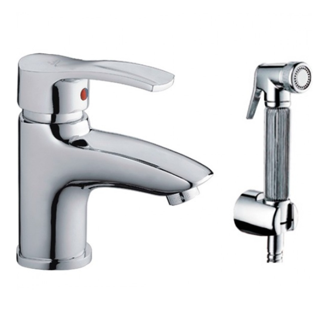 L1264 / Смеситель для умывальника однорычажный с гигиенич. душем, LEDEME