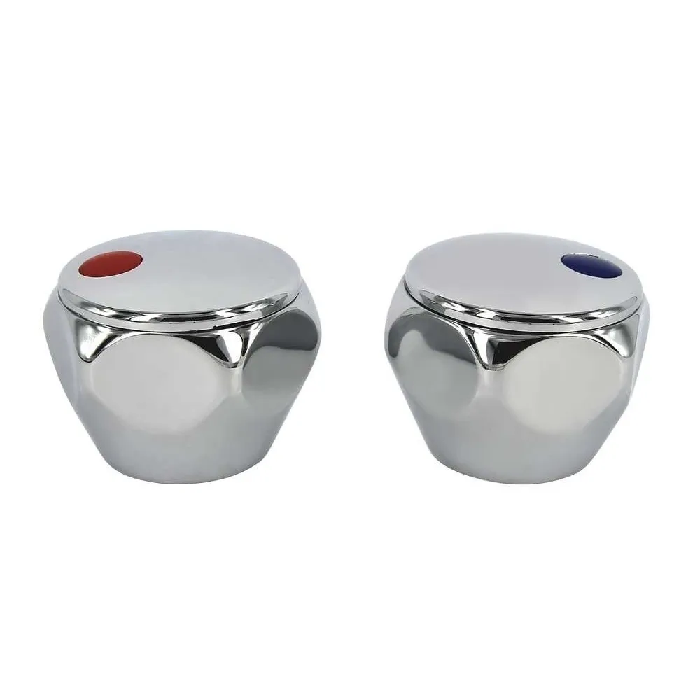 SPL3670S / Маховик (ручки) для смесителя, посадка квадрат, цинк, хром, пара-красн/син Zinc/square 7x7mm