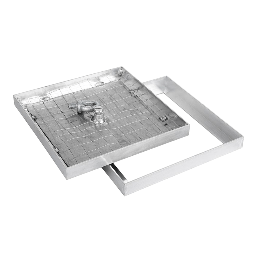 Алюминиевый напольный люк со съёмной крышкой Компакт 60х60