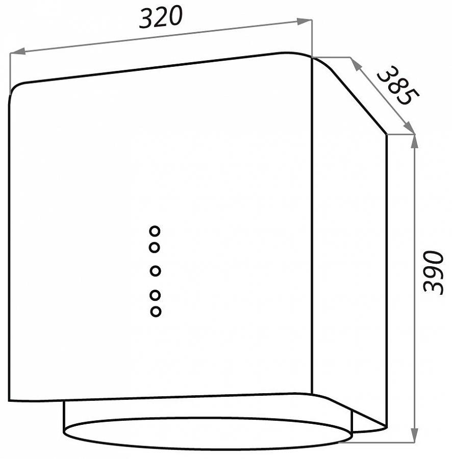 габариты вытяжки Maunfeld Box Flash 40