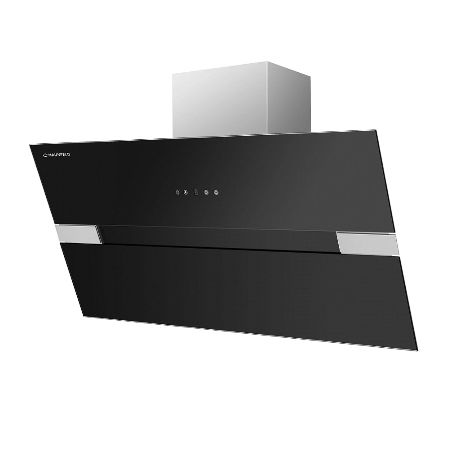 Вытяжка MAUNFELD MERSEY 90 (нержавеющая сталь / черное стекло)