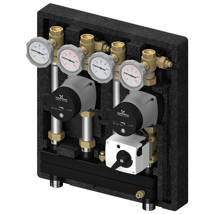 M26102 WI / Насосно-смесительный модуль Meibes Kombimix UK/MKST с насосами Wilo RS 15-130/6, MEIBES