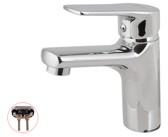 AVHOB1-A163-686/ Смеситель для умывальника D35, латунь, хром, AV ENGINEERING