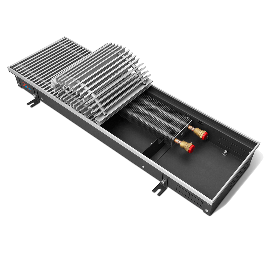 Внутрипольный конвектор с естественной конвекцией KVZ 200-65-3100, TECHNO