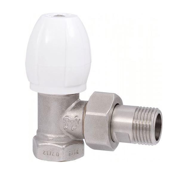 Вентиль радиаторный регулировочный угловой с конусным затвором 