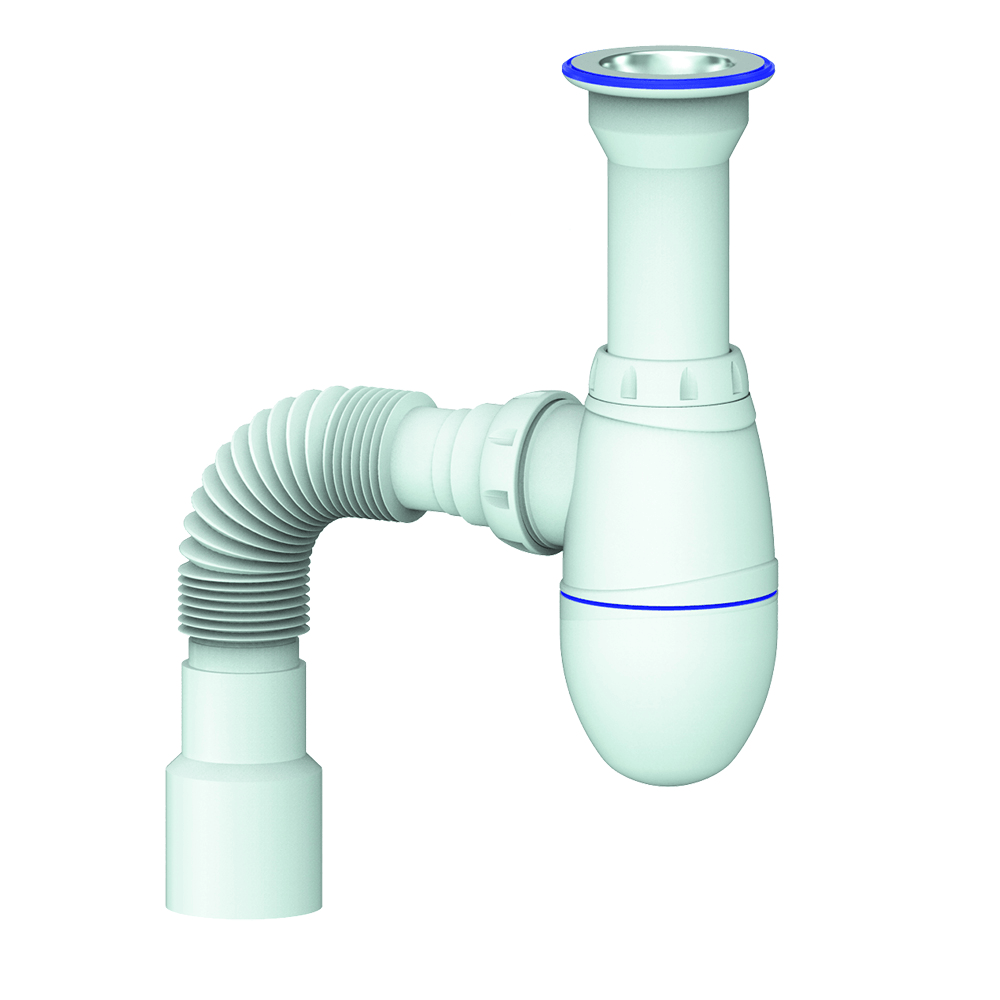 B120 / Сифон для мойки с литым выпуском, Unicorn