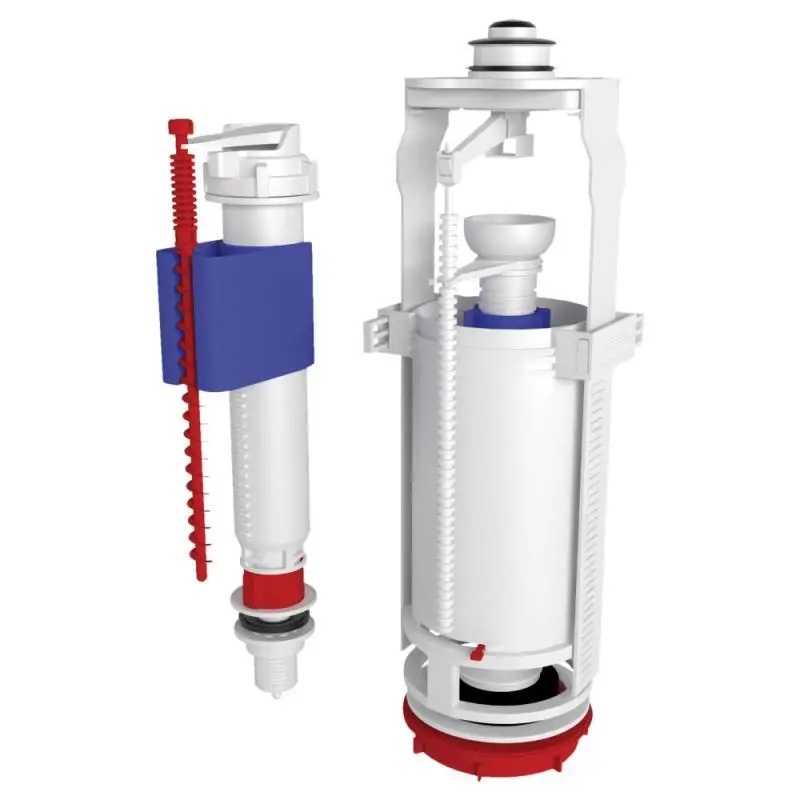 WC8510C / Арматура к смывному бачку, кнопка хром, нижн. подвод, подкл. 1/2