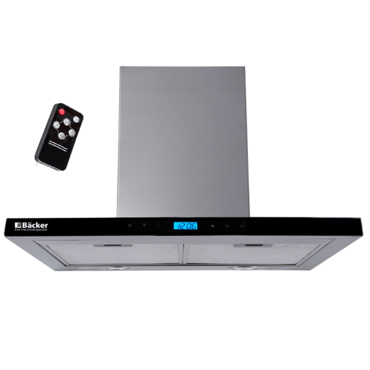 Кухонная вытяжка Backer CH90E-TGL200 Inox Black Glass