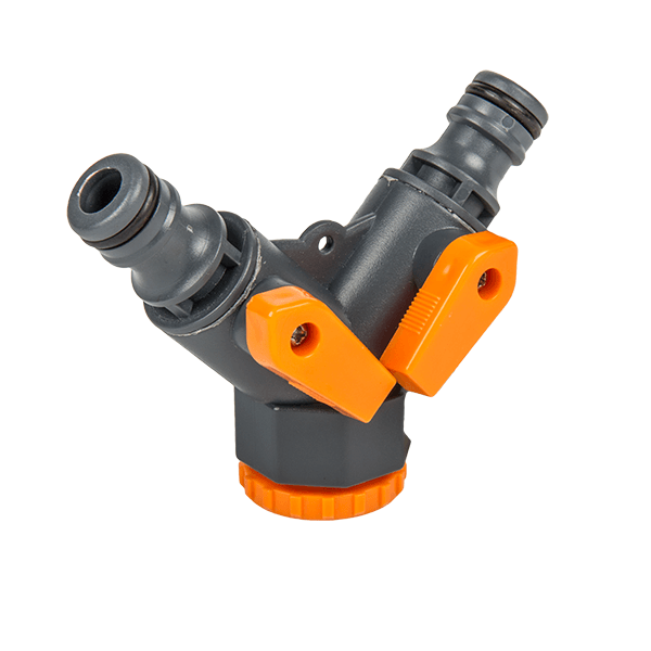 GOLD LINE / Тройник с двумя кранами с внутренней резьбой 3/4 - 1/2