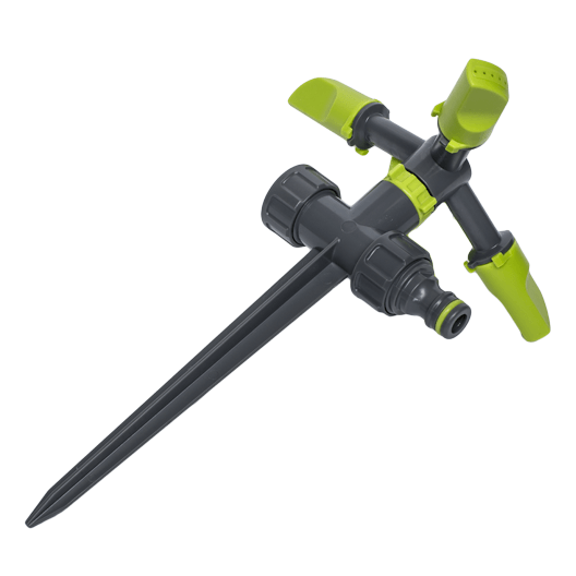 LIME EDITION / Ороситель вращающийся 3-х рожковый на колышке, BRADAS LE-6102