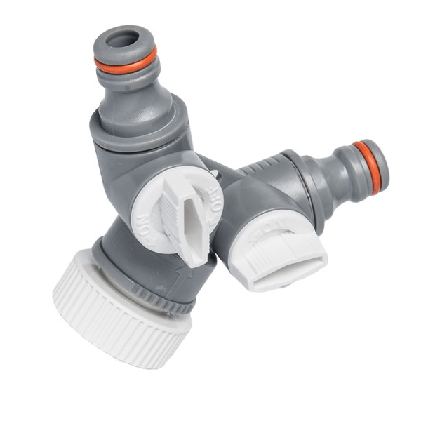 WHITE LINE / Тройник с двумя кранами с внутренней резьбой 3/4